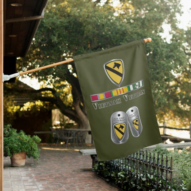 1st Cavalry Division Vietnam Veteran House Flag (In SItu)