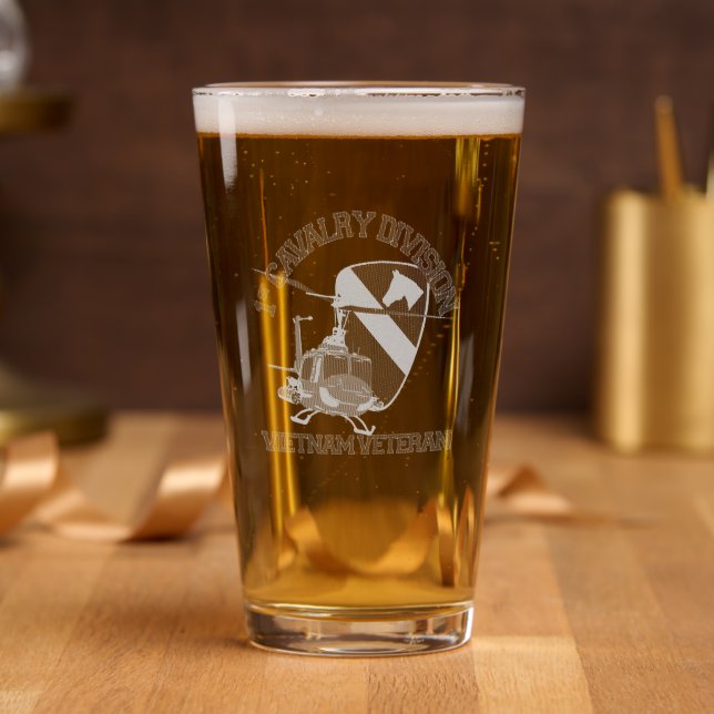 1st Cavalry Division - Vietnam Veteran Pint Glass (Party)