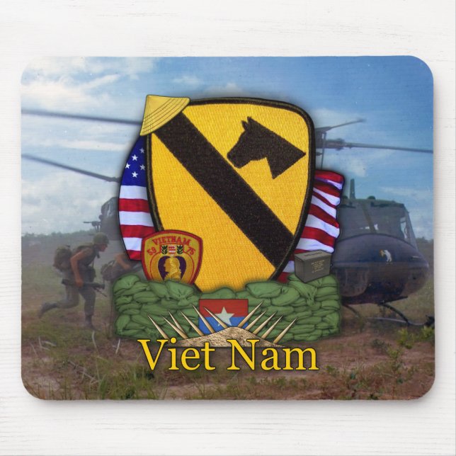 1st cavalry division vietnam veterans vets Mousepa Mouse Pad (Front)