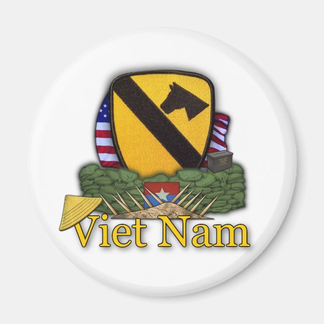1st cavalry division vietnam veterans war vets Mag Magnet (Front)