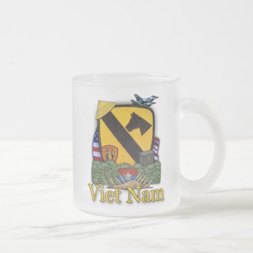 1st cavalry division vietnam vets frosty beer mug