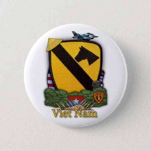 1st cavalry division vietnam vets war Button