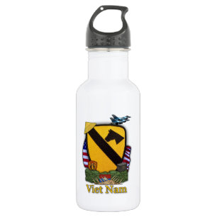 1st cavalry division vietnam war vets water bottle