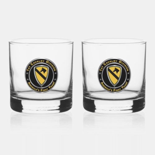 1st Cavalry Division  Whiskey Glass