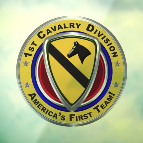 1st Cavalry Division Window Cling