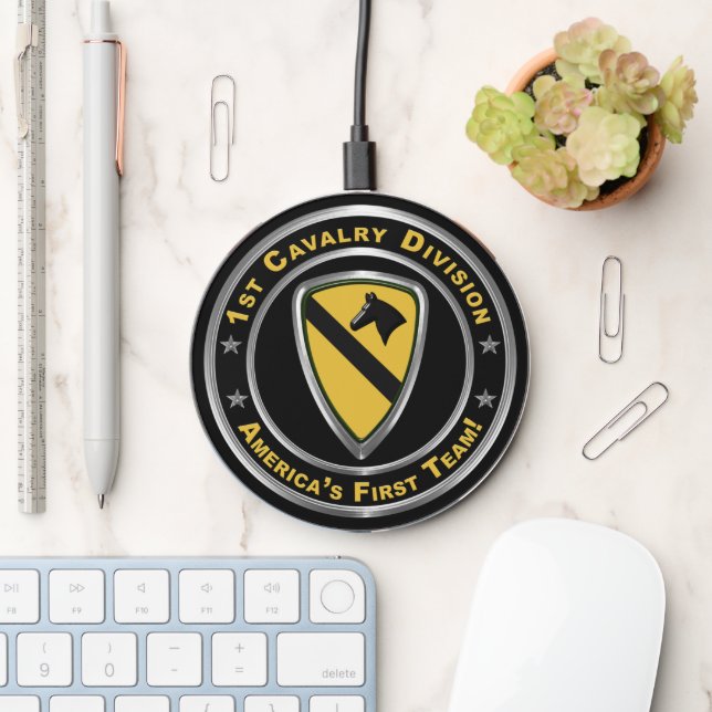 1st Cavalry Division  Wireless Charger (Desk)