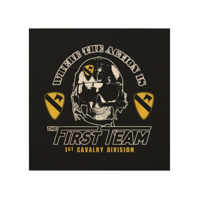 1st Cavalry Division Wood Wall Art (Front)