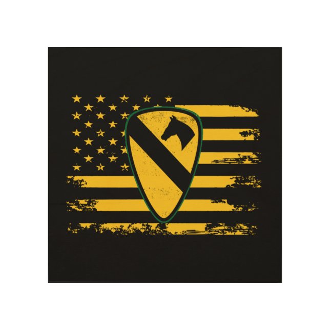 1st Cavalry Division Wood Wall Art (Front)