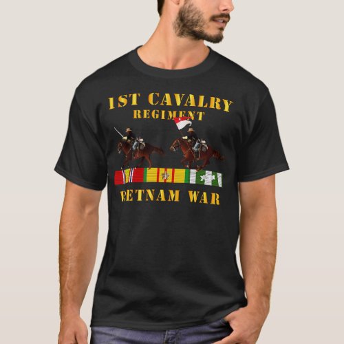 1st Cavalry Regiment Vietnamwt 2 Cav Riders and VN T_Shirt