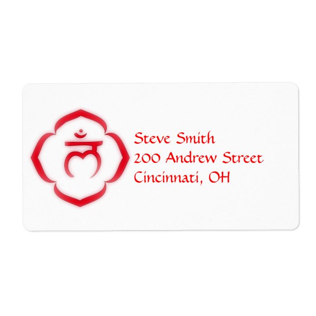 1st Chakra (the root chakra) Label (Front)