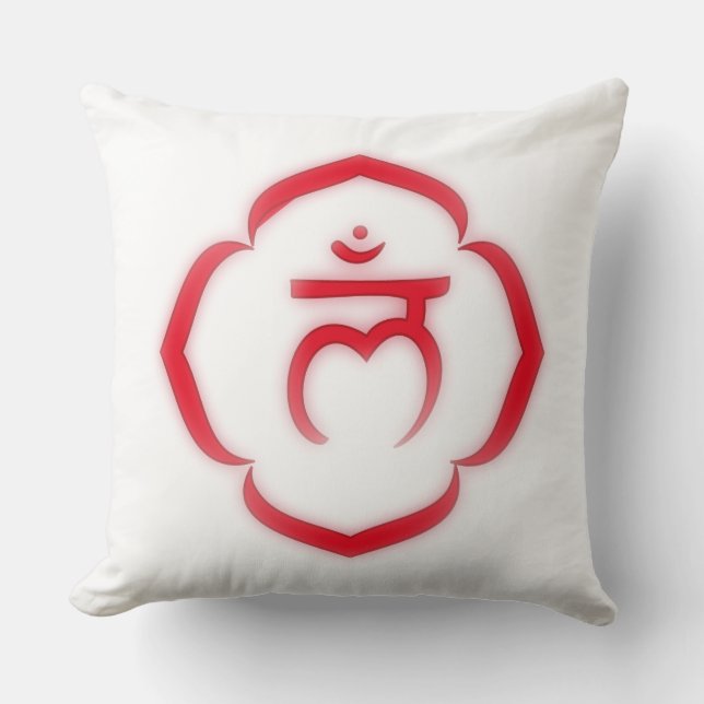 1st Chakra (the root chakra) Throw Pillow (Front)