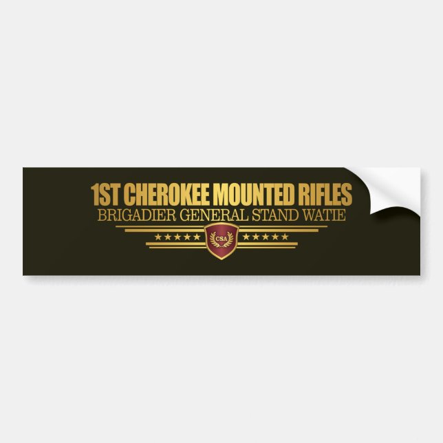 1st Cherokee Mounted Rifles Bumper Sticker (Front)