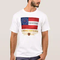 Cherokee Braves Battle Flag cotton t-shirt