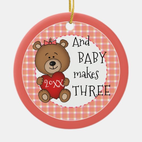 1st Child New Baby Girl Keepsake Christmas Gift Ceramic Ornament