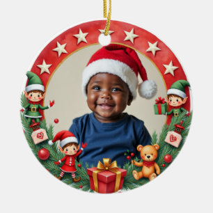 1st Christmas 2 sided,  Ceramic Ornament