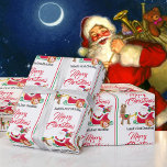 1st Christmas Add Child's Name Santa Claus Wrapping Paper<br><div class="desc">Santa Claus Add Child's Name 1st Christmas Wrapping Paper First</div>