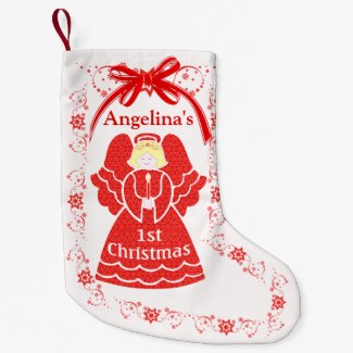 1st Christmas Angel For Baby Girl Custom Name