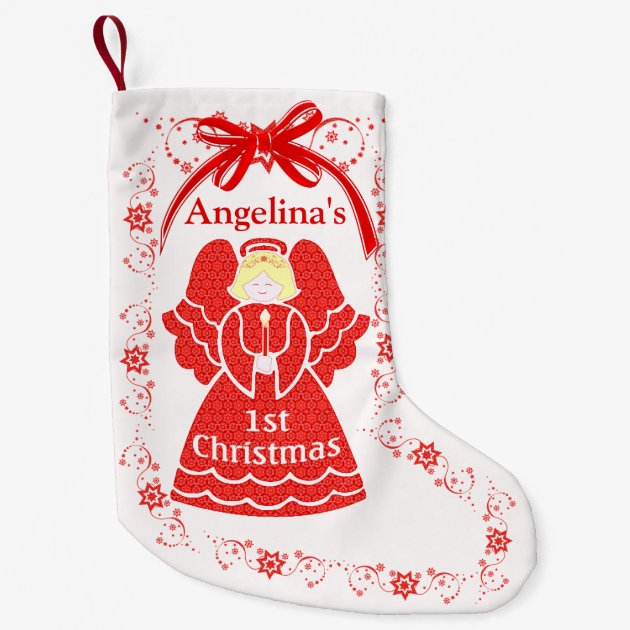 baby girl 1st christmas stocking