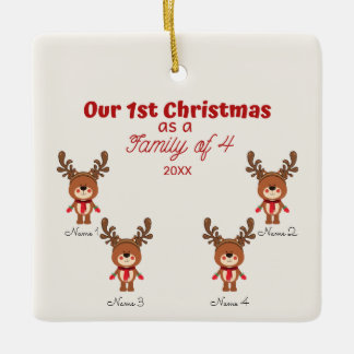 1st Christmas as a Family of 4 Ornament