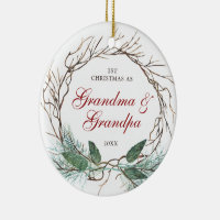 Grandparents Christmas Wooden Christmas Tree Decor Grandma Grandpa Keepsake  Modern Tree Decoration, Holiday Xmas Gift Stocking Stuffers 