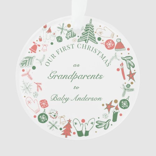 1st Christmas as Grandparents Ornament