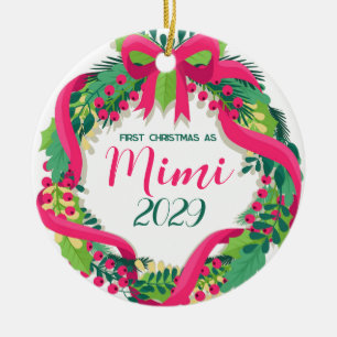1st Christmas as Mimi Ceramic Ornament
