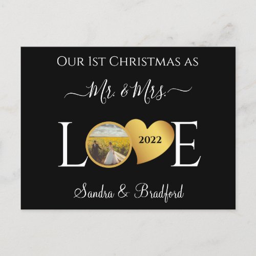 1st Christmas as Mr Mrs Newlyweds  Holiday Card