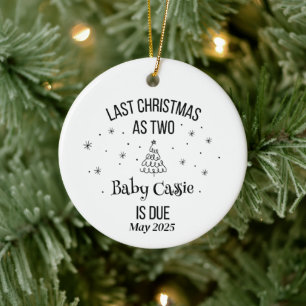 1st Christmas as new parents Ceramic Ornament