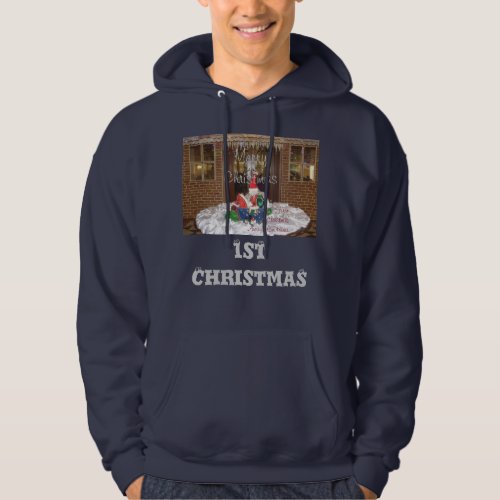1st Christmas away from home Inspired Cool ArtText Hoodie