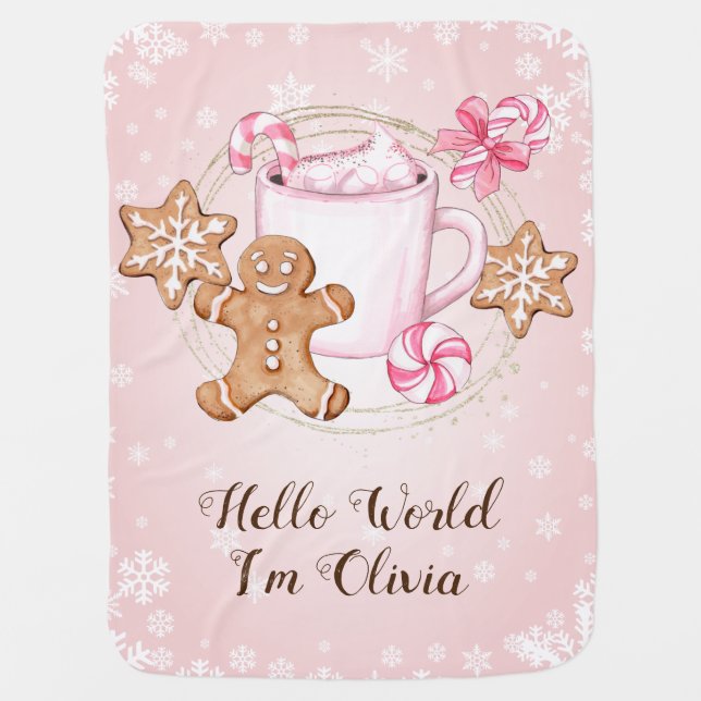 1st Christmas Baby Blanket (Front)