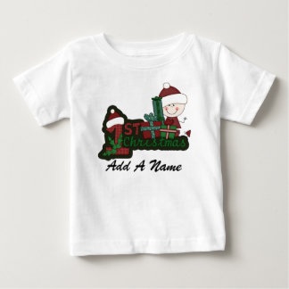 1st Christmas-Baby in Stocking Baby T-Shirt
