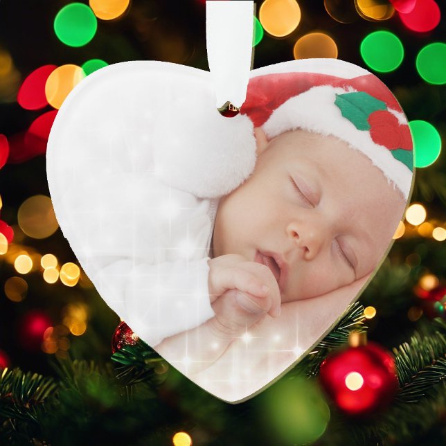  1st Christmas Baby Photo w Year Gift Ornament (Creator Uploaded)