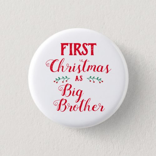 1st Christmas big brother family matching white Button