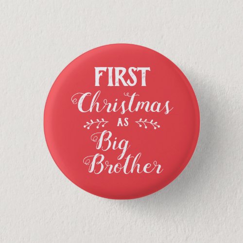 1st Christmas big brother family matching white Button