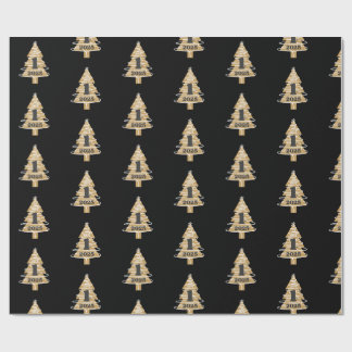 1st Christmas Black Wrapping Paper