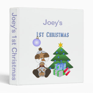 1st Christmas (Boy) Photo Album or Scrapbook Binder