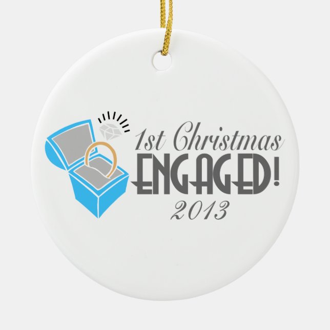1st Christmas Engaged Ornament (Front)