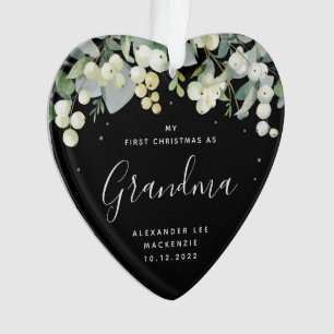 1st Christmas Grandparent/Any Relative Photo Heart Ornament