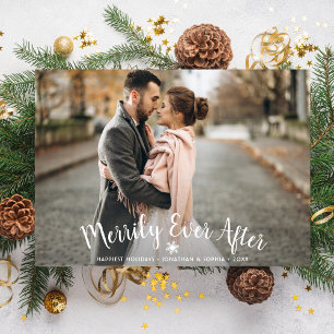 1st Christmas Holiday Newly Wed Couple Photo Card