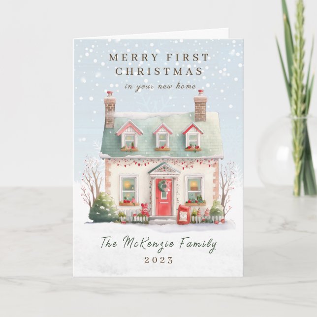 1st Christmas in New Home Holiday Card (Front)