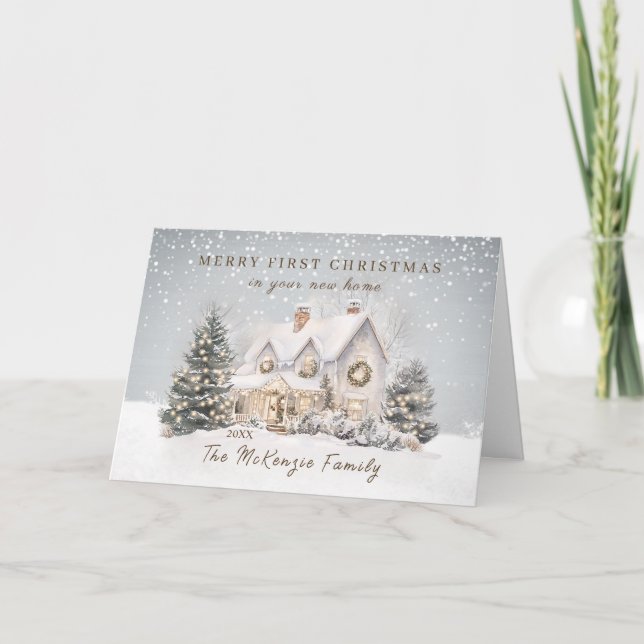 1st Christmas in New Home Holiday Card (Front)
