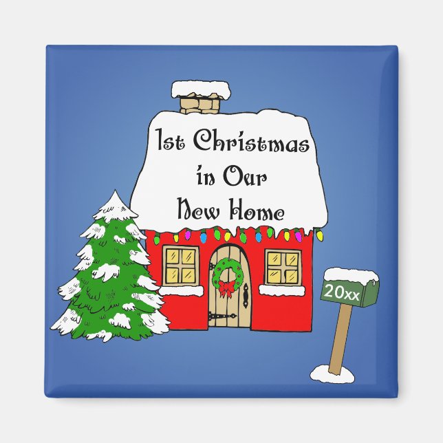 1st Christmas in our New Home Magnet (Front)