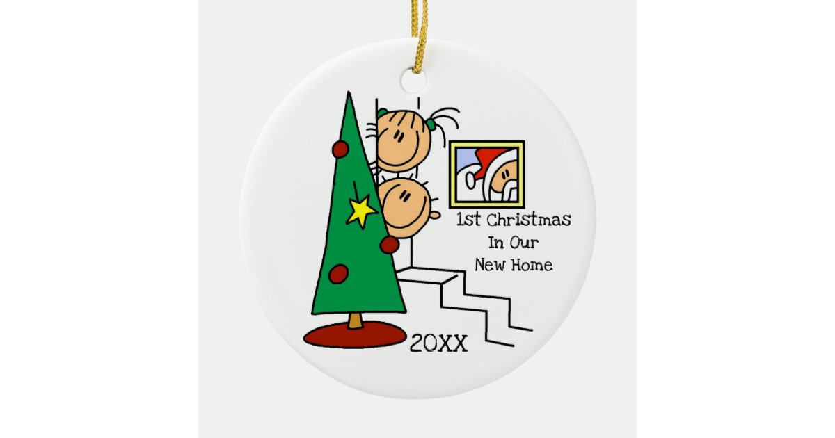 1st Christmas in our New Home Personalized Ornamen Ceramic Ornament ...