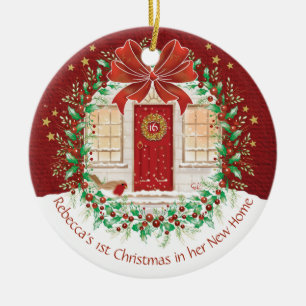 1st Christmas, New Home, Single person, Ceramic Ornament