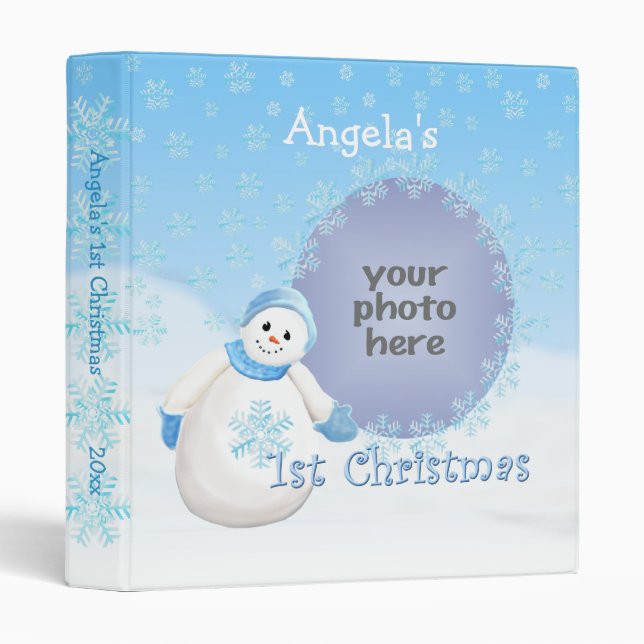 1st Christmas Snowman Memories 1 Avery Binder (Front/Spine)