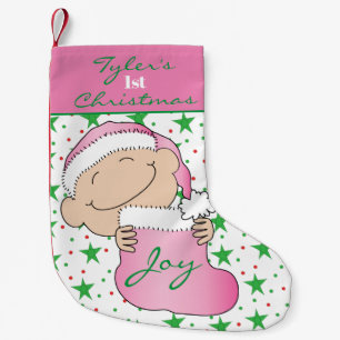 1st Christmas Stocking/Pink Small Christmas Stocking