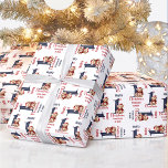 1st Christmas Teddy Bear Name Baby Boy Red Blue Wrapping Paper<br><div class="desc">1st Christmas Wrapping Paper with a name for a baby boy with cute Christmas teddy bear with Santa hat and big navy blue number one. Easily personalize the text. - Kate Eden Art</div>