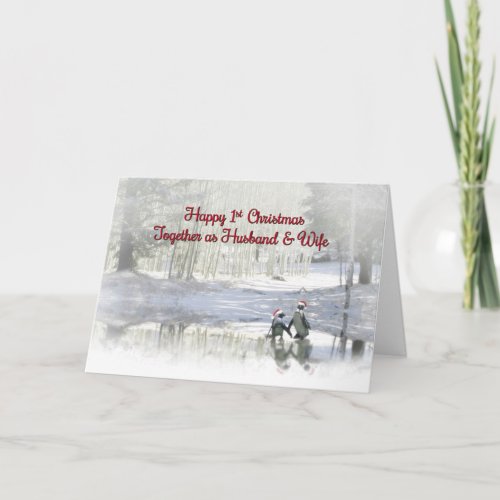 1st Christmas Together as Husband and Wife Card