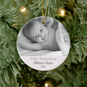 1st Christmas Uncle Niece Personalized Ornament