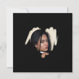 1st Class Black Graffiti Heart Frame Card